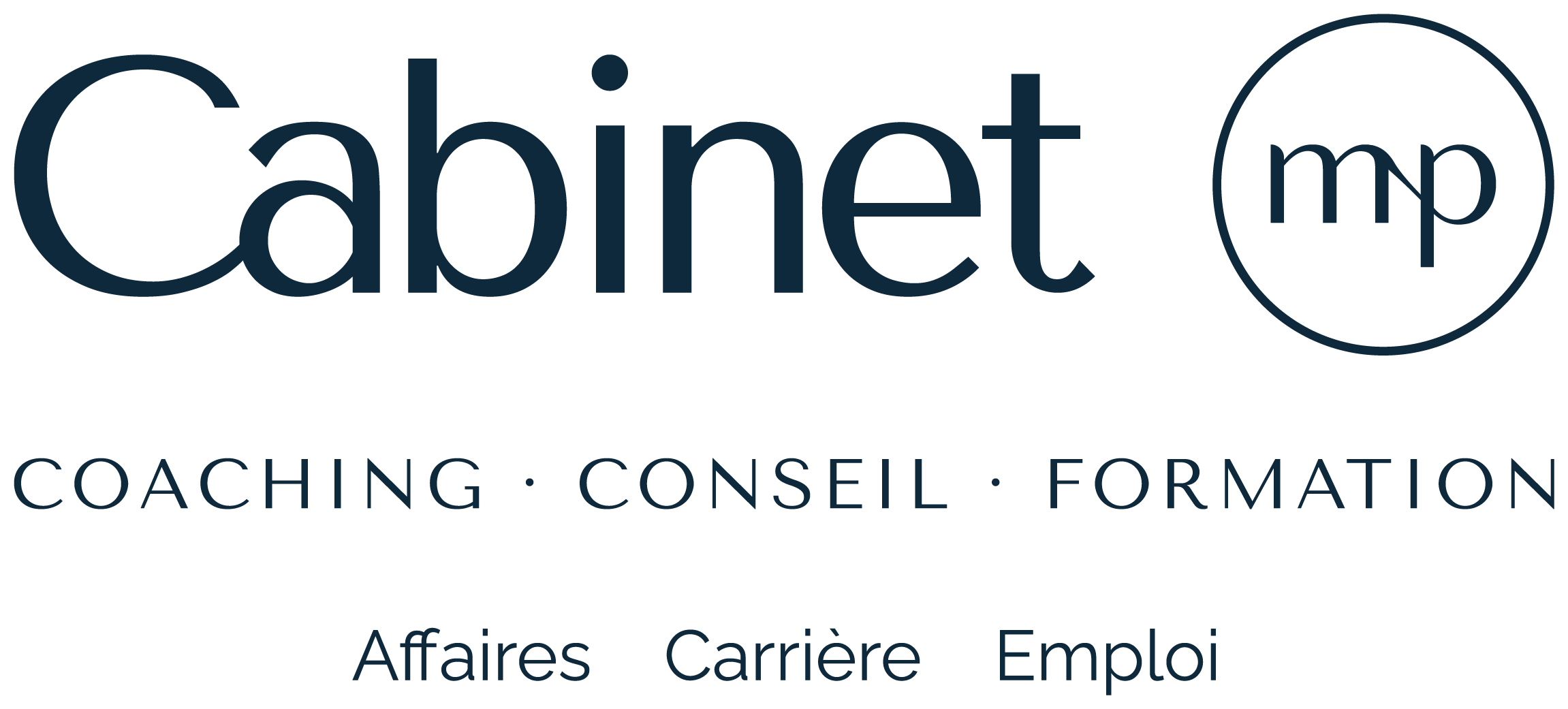 Logo principal avec baseline du Cabinet MP